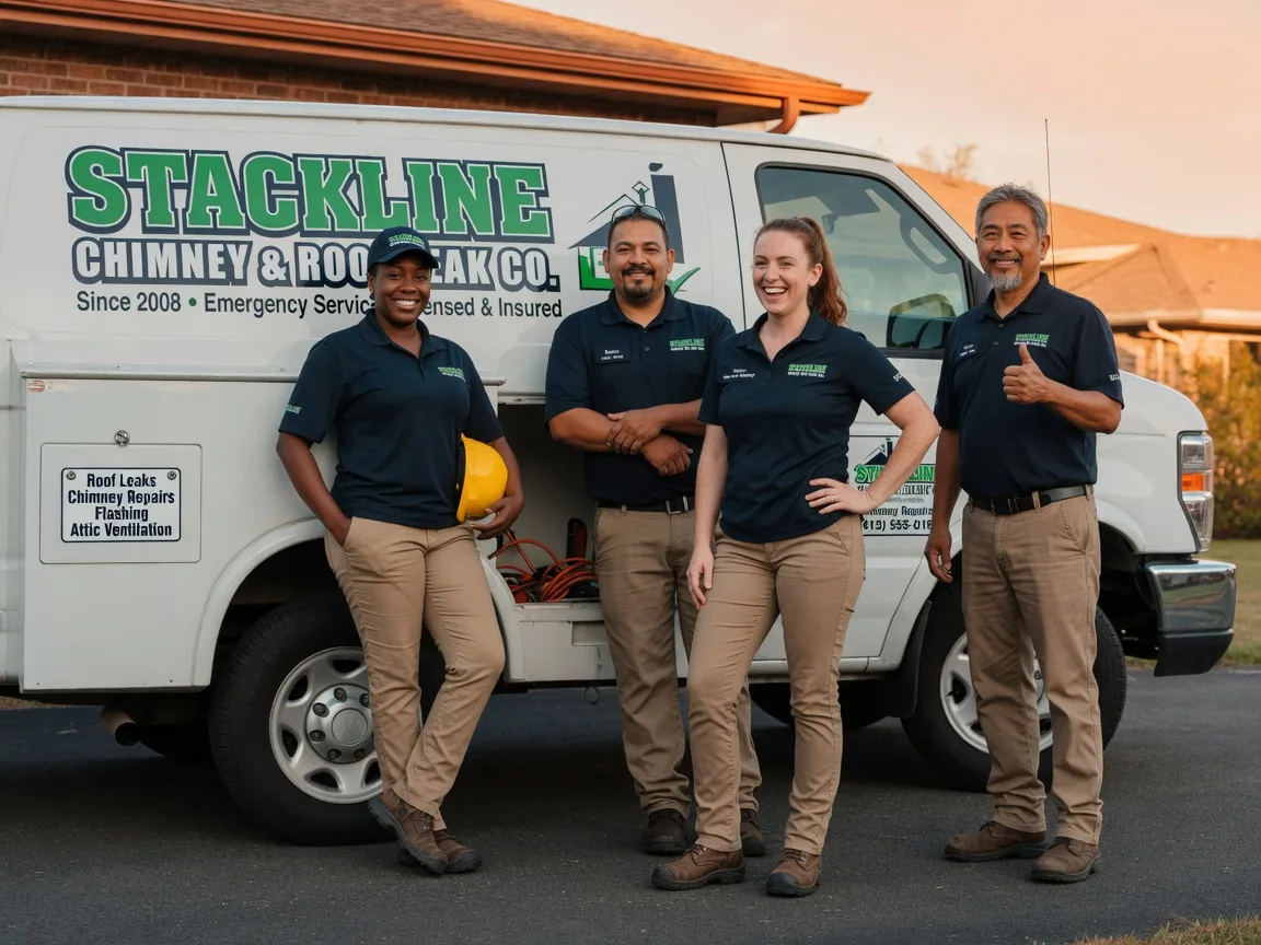 Chimney flashing repair company in Rogers, TX